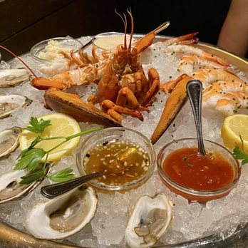 Eddie V's Prime Seafood - Shellfish Tower, $79. Good value - Seafood Near Me - Palm Desert, California