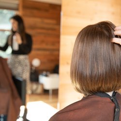 CVAC Salon - Bridget performing a Blowout in the CVAC Salon