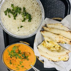99 Punjabi dhaba - Garlic naan chicken tikka massala and rice