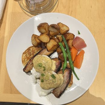 Breakfast Table - Coffee crusted pork belly benedict - Breakfast & Brunch Near Me - Richmond, British Columbia Breakfast Table - Coffee crusted pork belly benedict - Breakfast & Brunch Near Me - Richmond, British Columbia