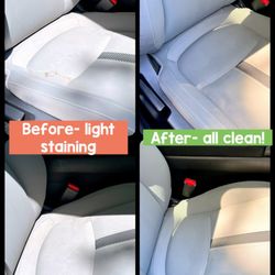 Dedicated Mobile Detailing - Front passenger seat- before & after detailing