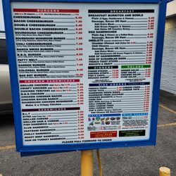 Bad Boy Burgers - Menu as of June 2024. Check your order!!