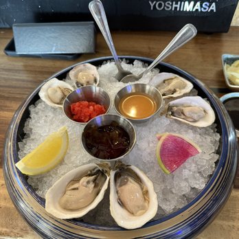 Yuzu Laguna Beach - Trio of Oysters - Sushi Bars Near Me - Laguna Beach, California Yuzu Laguna Beach - Trio of Oysters - Sushi Bars Near Me - Laguna Beach, California