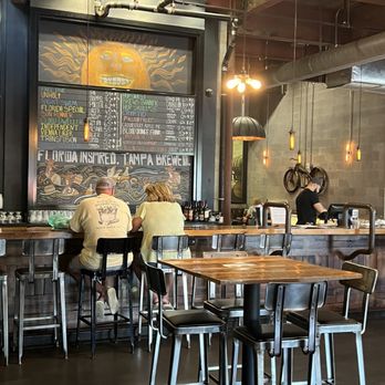 Coppertail Brewing Co - View of inside the brewery, the bar and beer list - Bars Near Me - Tampa, Florida Coppertail Brewing Co - View of inside the brewery, the bar and beer list - Bars Near Me - Tampa, Florida