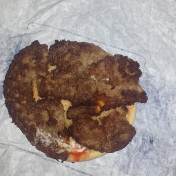 Jack in the Box - Beef patty cut all to hell before being served to me - Fast Food Near Me - Oakdale, California Jack in the Box - Beef patty cut all to hell before being served to me - Fast Food Near Me - Oakdale, California