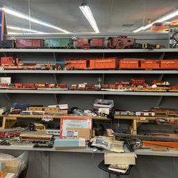 An entire train area with staff workbench. An entire train area with staff workbench.