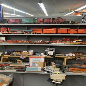 McWhiggin's Wonder Emporium - An entire train area with staff workbench. - Toy Stores Near Me - Madison, Indiana McWhiggin's Wonder Emporium - An entire train area with staff workbench. - Toy Stores Near Me - Madison, Indiana