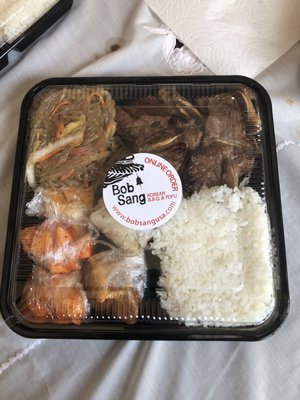 Photo of Bob Sang Korean BBQ & Tofu - Fremont, CA, US. Galbi meal