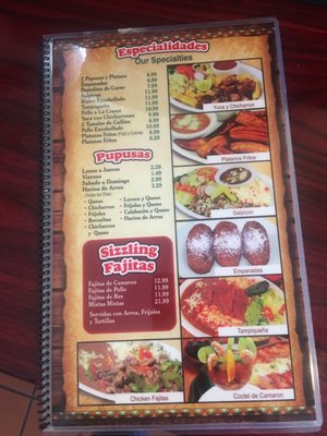 Menu photo 4 Los Planes De Renderos El Monte, CA