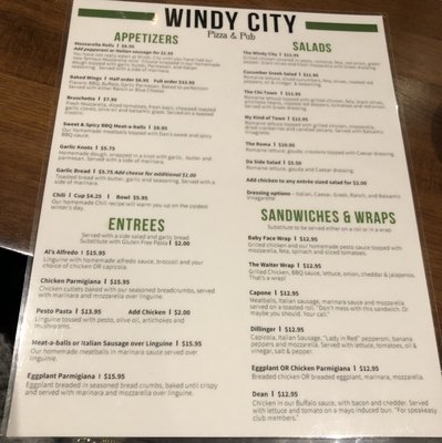 Menu photo 6 Windy City Pizza and Pub Breckenridge, CO