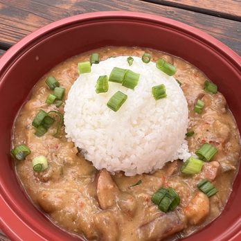 Da Boot To Da Bay - Crawfish Etouffee with Sausage over Rice - American Near Me - San Francisco, California Da Boot To Da Bay - Crawfish Etouffee with Sausage over Rice - American Near Me - San Francisco, California