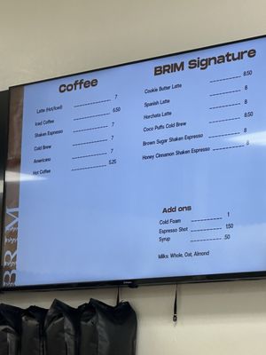 Menu photo 4 Brim Coffee Murrieta, CA