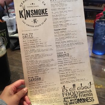 KINSmoke - Menu - Barbeque Near Me - Healdsburg, California