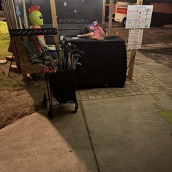 Workers sleeping after turning the off on us 5 holes into the game.