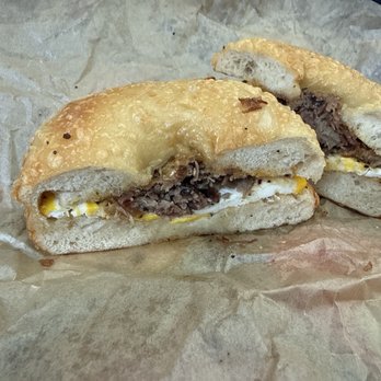 Bruegger's Bagels - Smokehouse brisket, what brisket? Also no cream cheese. - Bagels Near Me - Schenectady, New York Bruegger's Bagels - Smokehouse brisket, what brisket? Also no cream cheese. - Bagels Near Me - Schenectady, New York