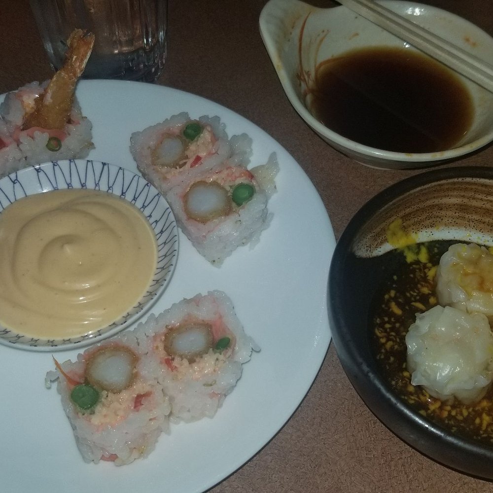 Sakura Bana - Kodiak shrimp and shumai (shrimp dumpling) - Japanese Near Me - Jackson, Mississippi Sakura Bana - Kodiak shrimp and shumai (shrimp dumpling) - Japanese Near Me - Jackson, Mississippi