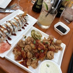 Shrimp Tempura Sushi & Spicy Popcorn Shrimp Shrimp Tempura Sushi & Spicy Popcorn Shrimp
