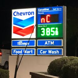 Chevron - Even the sign is shocked at their prices!