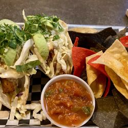 Main Street Kitchen & Tap - "Blackened" Salmon Tacos, $17. Just OK