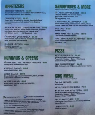 Menu photo 5 Chuckwalla Bar And Grill Palm Desert, CA