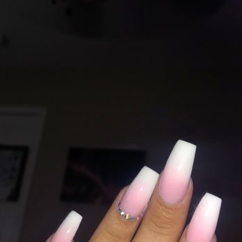 Perfect Gel Nails - Ombré. Pink and white . Total with pedicure and for that length . Was 70. :) - Nail Salons Near Me - Santa Clarita, California Perfect Gel Nails - Ombré. Pink and white . Total with pedicure and for that length . Was 70. :) - Nail Salons Near Me - Santa Clarita, California