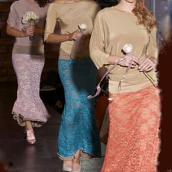 Siren Skirts - Avant Garde Bride and her Maids. Signature Siren Skirt with Hombro E Top