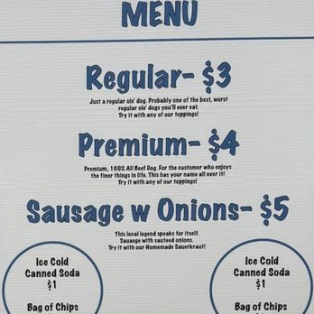 Slingin' Wieners - Menu - Hot Dogs Near Me - Inman, South Carolina Slingin' Wieners - Menu - Hot Dogs Near Me - Inman, South Carolina