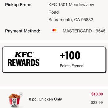 KFC - App is a joke when I have to wait over 1 hour in the parking lot! - Fast Food Near Me - Sacramento, California KFC - App is a joke when I have to wait over 1 hour in the parking lot! - Fast Food Near Me - Sacramento, California