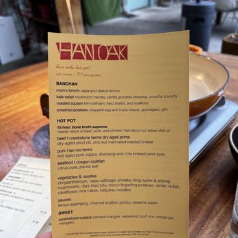 Han Oak - menu - Korean Near Me - Portland, Oregon