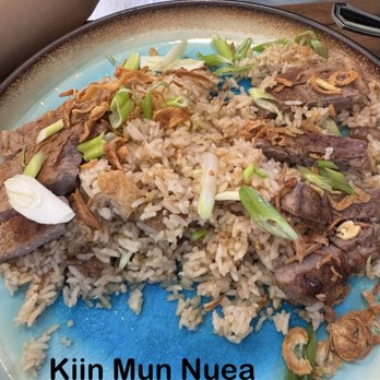 Kiin D Thai - Forgot to take pix as soon it was brought to the table. But there is an egg yolk in the middle. - Thai Near Me - Vacaville, California Kiin D Thai - Forgot to take pix as soon it was brought to the table. But there is an egg yolk in the middle. - Thai Near Me - Vacaville, California