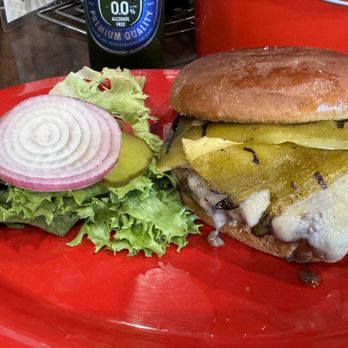 Red Onion Bar & Grill - Hatch Green Chile burger - American Near Me - Heber, Arizona Red Onion Bar & Grill - Hatch Green Chile burger - American Near Me - Heber, Arizona
