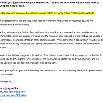 Agro Accounting CPA - request to remove review - Bookkeepers Near Me - Brooklyn, New York Agro Accounting CPA - request to remove review - Bookkeepers Near Me - Brooklyn, New York