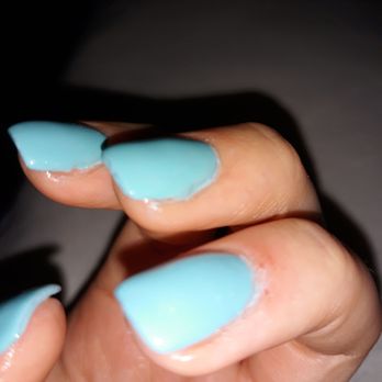 Royal Nails - Acrylic fill, baby blue color - Nail Salons Near Me - Anaheim, California