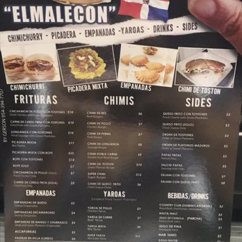 Super Chimi El Malecon - Menu - Food Trucks Near Me - Hollywood, Florida