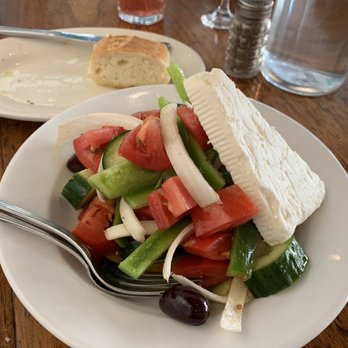 Agora Taverna - Greek salad.  No lettuce but amazing tomatoes. - Greek Near Me - Forest Hills, New York