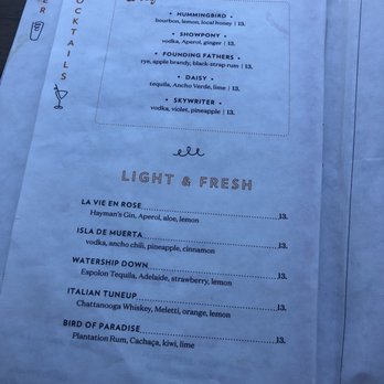 Rare Bird - Cocktail Menu - Lounges Near Me - Nashville, Tennessee