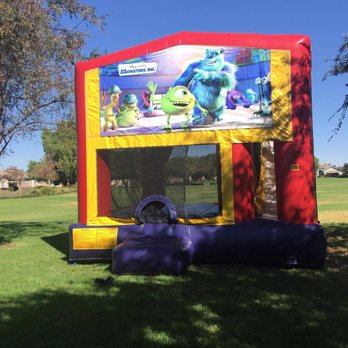 All 4 Fun Jumpers - 4-in-1 Combo with Monster's Inc. banner perfect for my son's little kids monster themed party - Party Supplies Near Me - Menifee , California