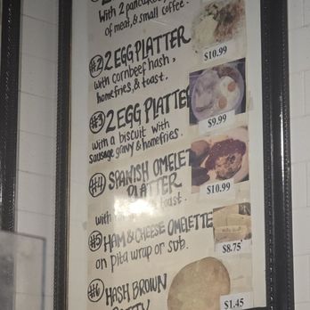 Sunrise Cafe - Menu board 2 of 6 - Breakfast & Brunch Near Me - Washington, DC, District of Columbia