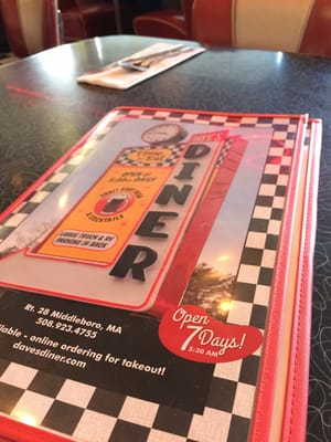 Menu photo 7 Dave's Diner Middleboro, MA Menu photo 7 Dave's Diner Middleboro, MA