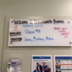Texas Health Breeze Urgent Care - Arlington - I took a picture as I knew I would not remember all of their names. But everyone there was great!