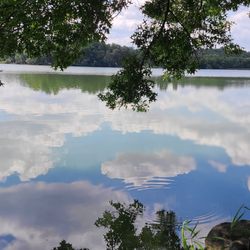 Standing Bear Lake - Sky reflection on the Lake in a sunny day.