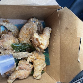 Potluck Hawker Eatery - The dish that will keep me coming back .. salted egg yolk, chicken wings!!! - Indonesian Near Me - Vancouver, British Columbia