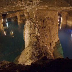 Bonne Terre Mine - Overhead view of "Billion Gallon Lake"