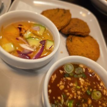 Sen Khao Soi - Fish cakes, we ate a couple before remembering to take a Pic. - Thai Near Me - Las Vegas, Nevada Sen Khao Soi - Fish cakes, we ate a couple before remembering to take a Pic. - Thai Near Me - Las Vegas, Nevada