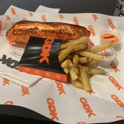 German Doner Kebab - Doner wrap and curry spiced fries