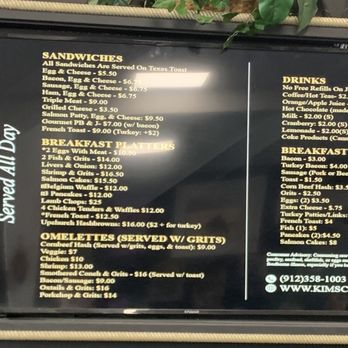 Kim's Cafe - Breakfast & Brunch Near Me - Savannah, Georgia