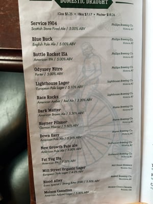 Menu photo 3 Penny Farthing Public House Victoria, BC