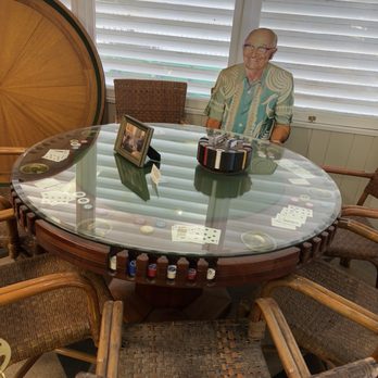Truman Little White House - Poker table with cover off to the side - Museums Near Me - Key West, Florida