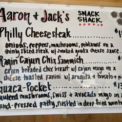Aaron and Jack’s Snack Shack - Menu
