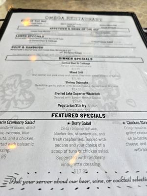 Menu photo 1 Omega Restaurant Downers Grove, IL Menu photo 1 Omega Restaurant Downers Grove, IL
